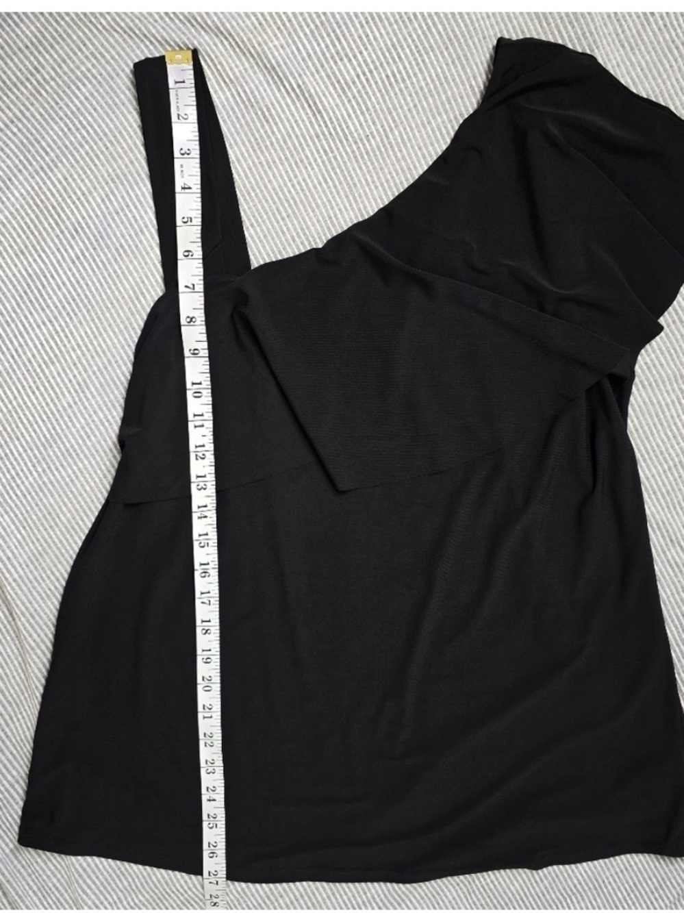 Lavish Black One-Shoulder Ruffle Tank - Picture 7 of 7